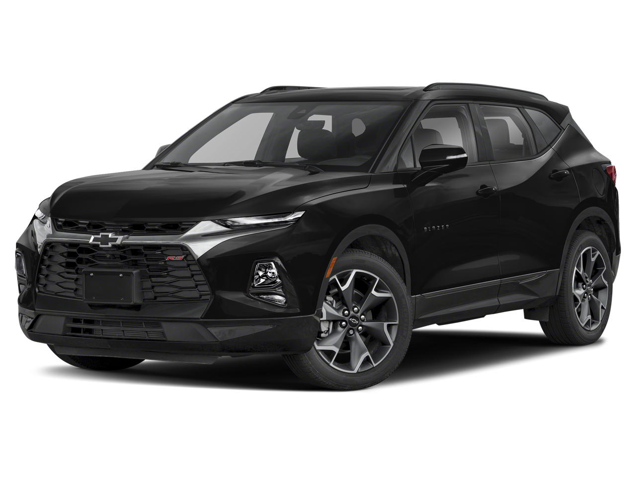 2021 Chevrolet Blazer RS in Black — front three-quarter view