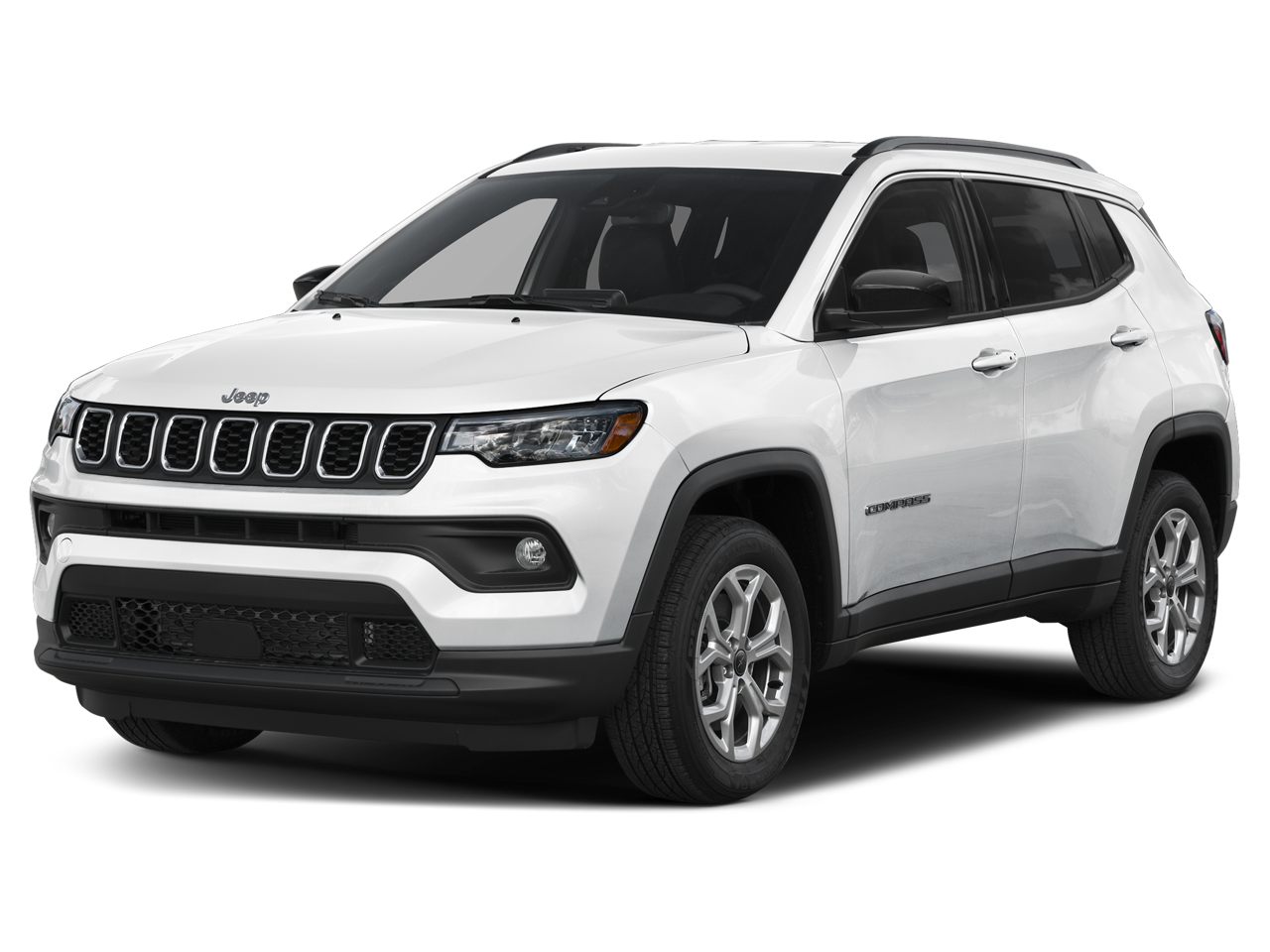 2026 Jeep Compass COMPASS LIMITED 4X4 in Bright White Clear-Coat Exterior Paint — front three-quarter view