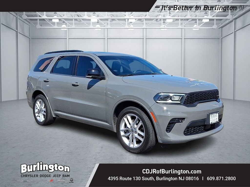 2023 Dodge Durango GT Premium AWD in Destroyer Gray Clearcoat — front three-quarter view