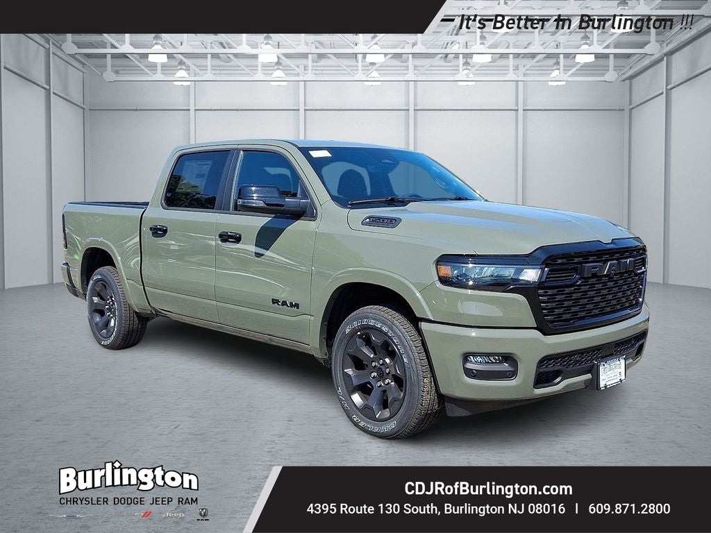 2026 RAM Ram 1500 RAM 1500 BIG HORN CREW CAB 4X4 5'7' BOX in Canyon Lake Exterior Paint — front three-quarter view