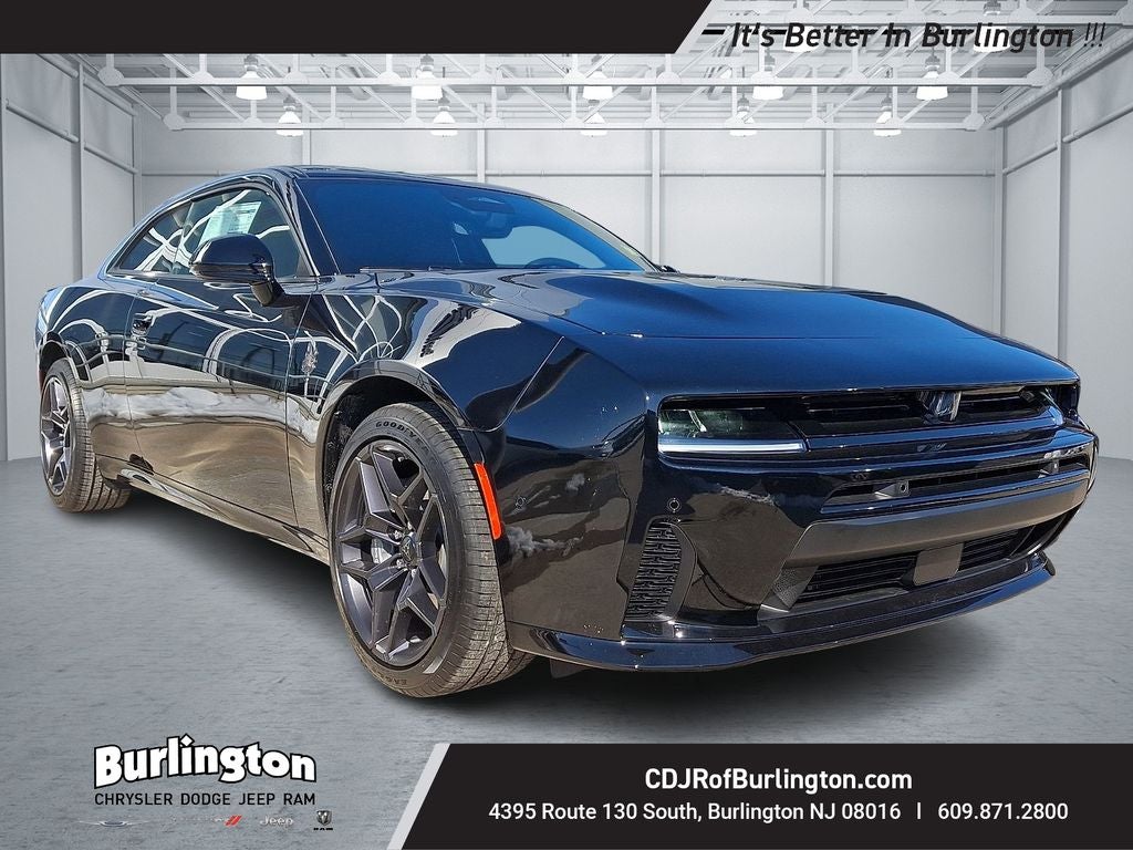 2026 Dodge Charger CHARGER SCAT PACK 2-DOOR AWD in Diamond Black Crystal Pearlcoat — front three-quarter view