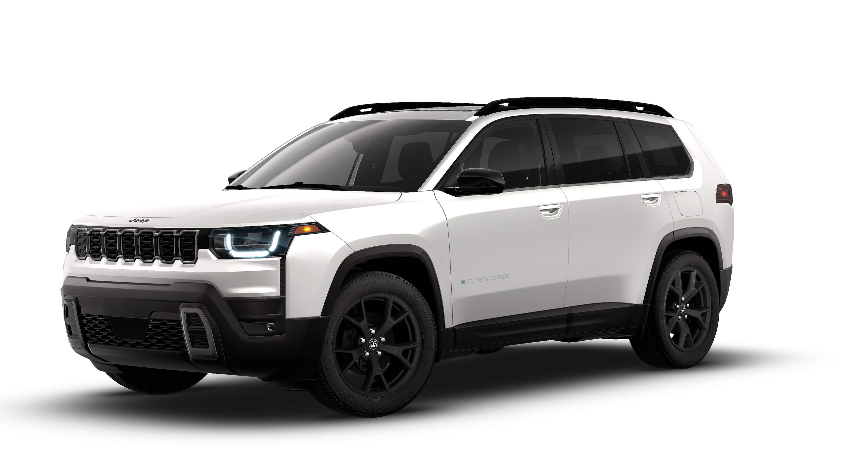 2026 Jeep Cherokee CHEROKEE 85TH ANNIVERSARY EDITION 4X4 in Bright White Clear-Coat Exterior Paint — front three-quarter view